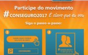 Participe no Facebook. #CONSEGURO2017 É claro que eu vou!