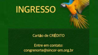 INGRESSOS DO CONGRENORTE NO CARTÃO DE CRÉDITO